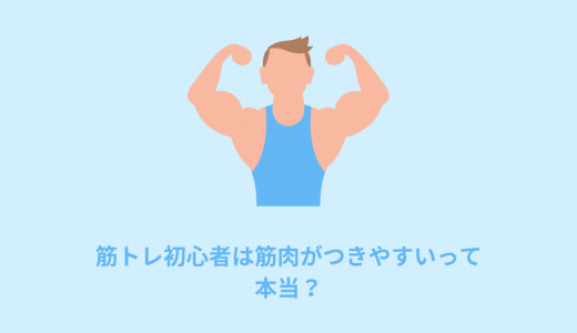 【実体験】筋トレ初心者は筋肉がつきやすいって本当？→結論：本当です